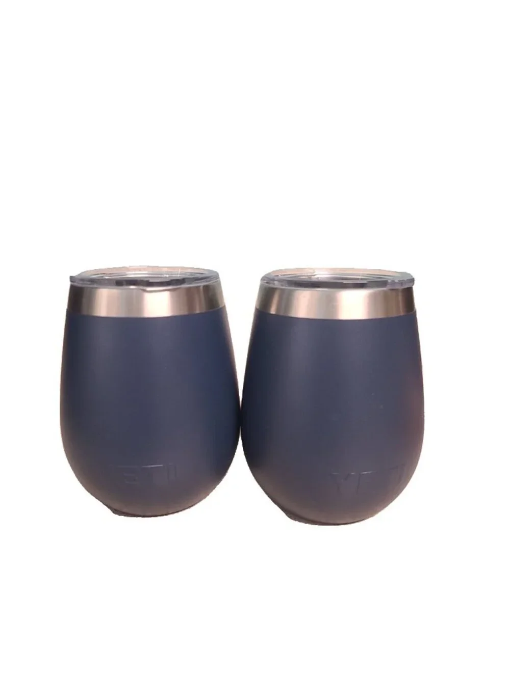 Yeti 10 oz. Rambler Wine Tumbler w/ Mag Slider Lid Blue Set of 2